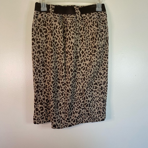 Fenn Wright Manson cheetah print skirt with belt size 4 - Picture 7 of 8